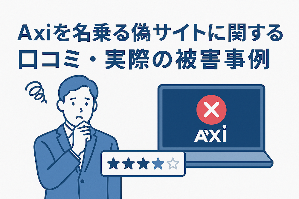 Axiを名乗る偽サイトに関する口コミ・実際の被害事例