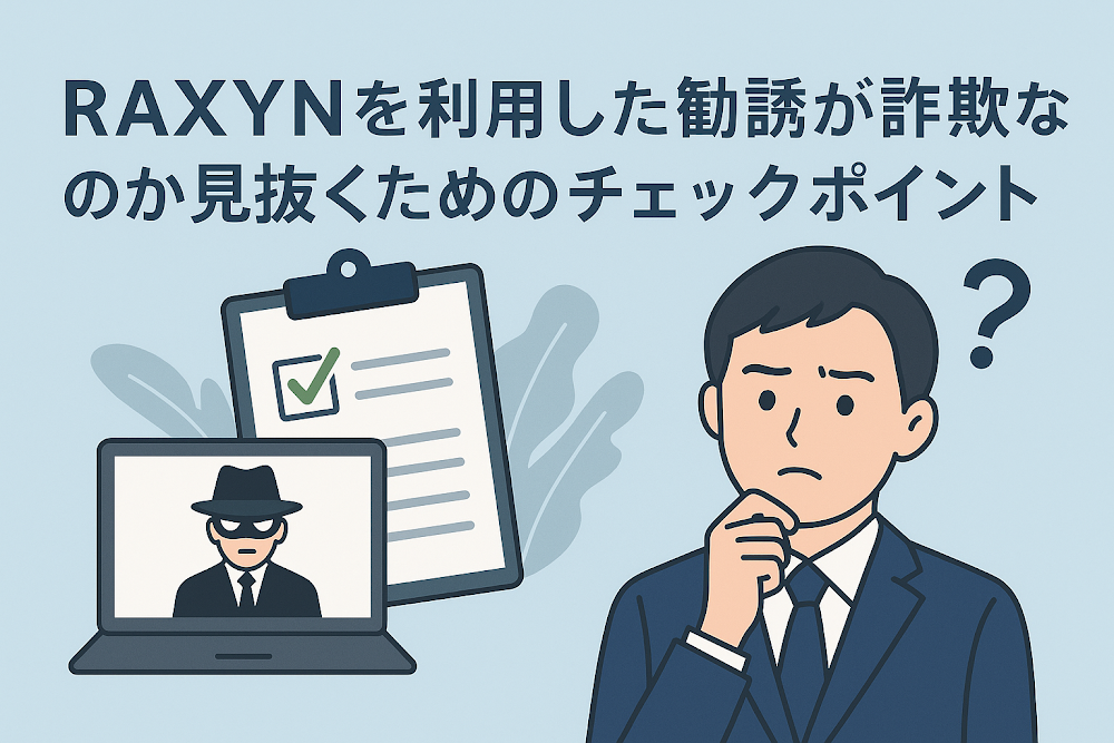 RAXYNを利用した勧誘が詐欺なのか見抜くためのチェックポイント