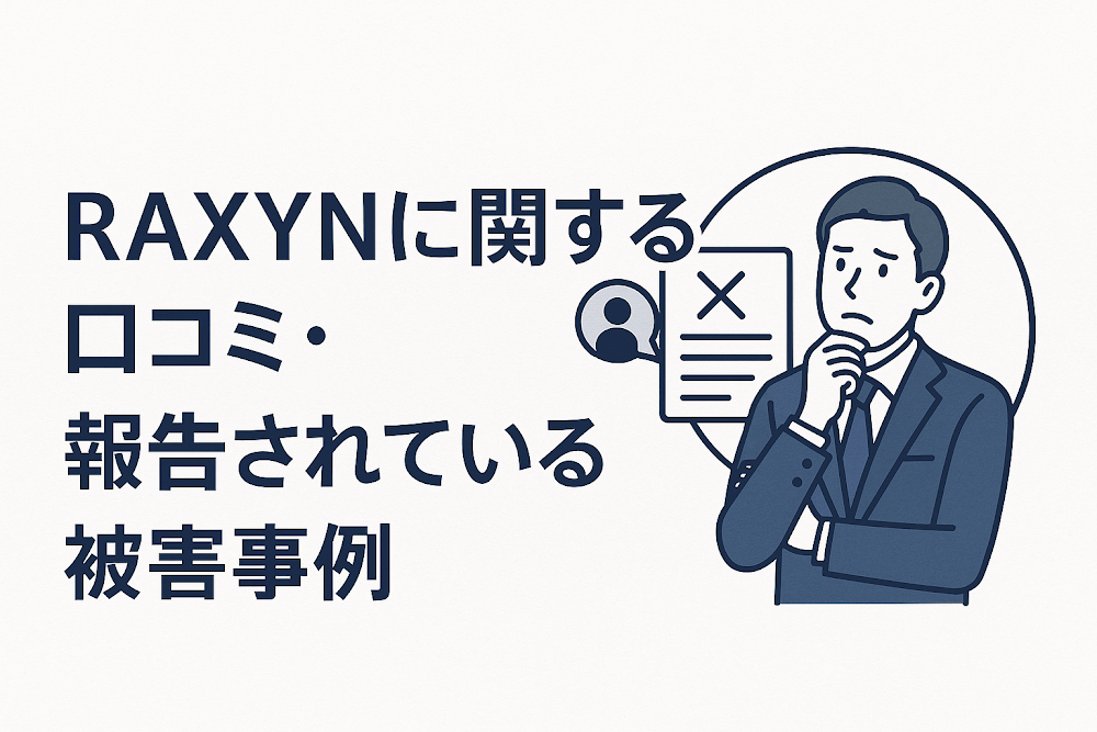 RAXYNに関する口コミ・報告されている被害事例