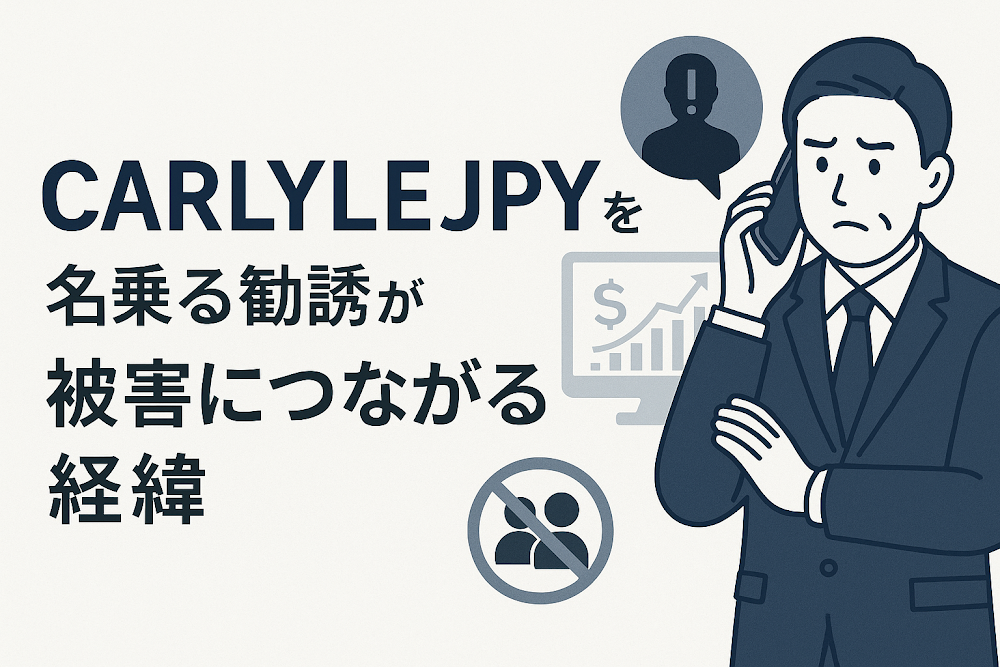 CARLYLEJPYを名乗る勧誘が被害につながる経緯