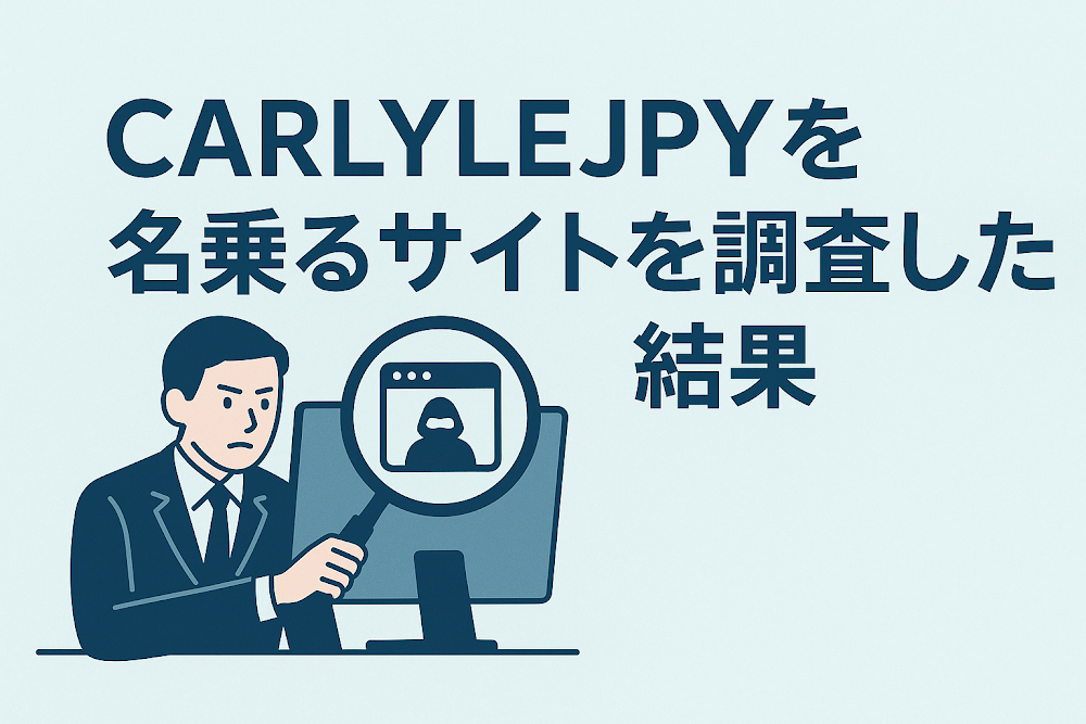 CARLYLEJPYを名乗るサイトを調査した結果