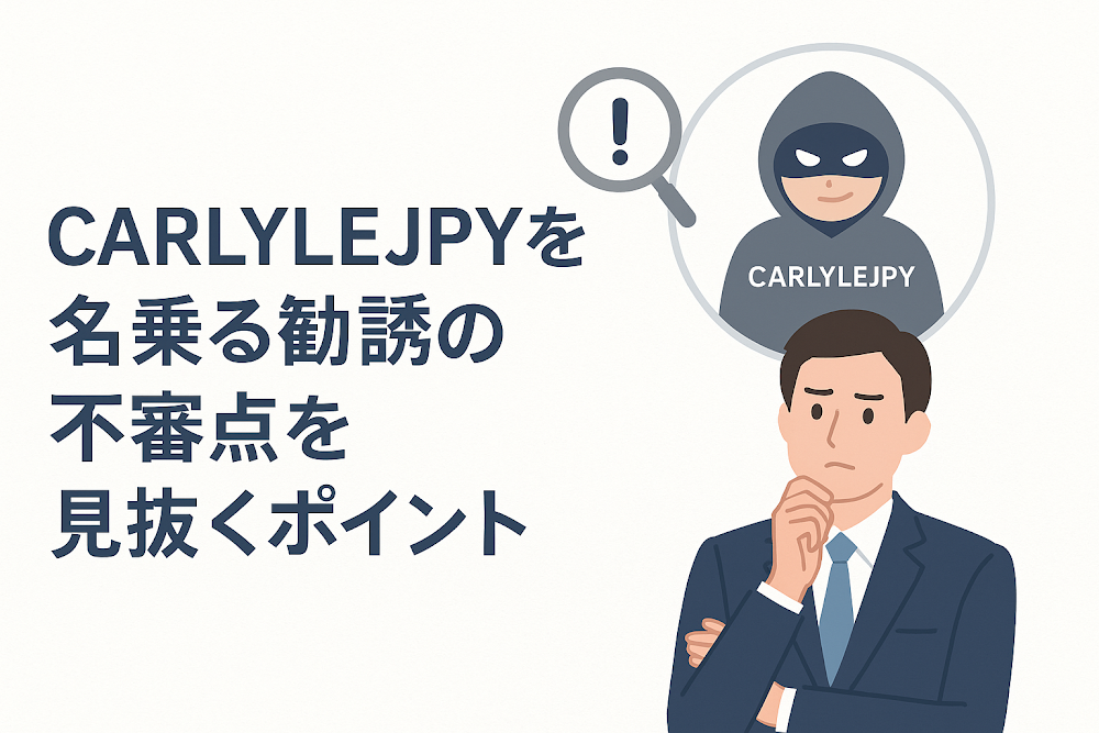 CARLYLEJPYを名乗る勧誘の不審点を見抜くポイント