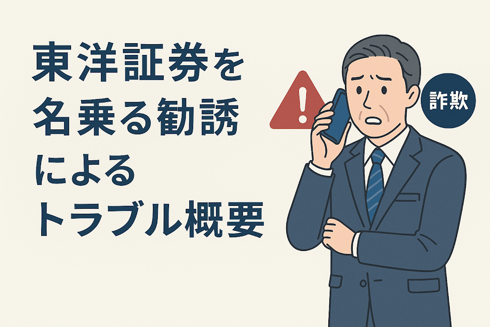 東洋証券を名乗る勧誘によるトラブル概要