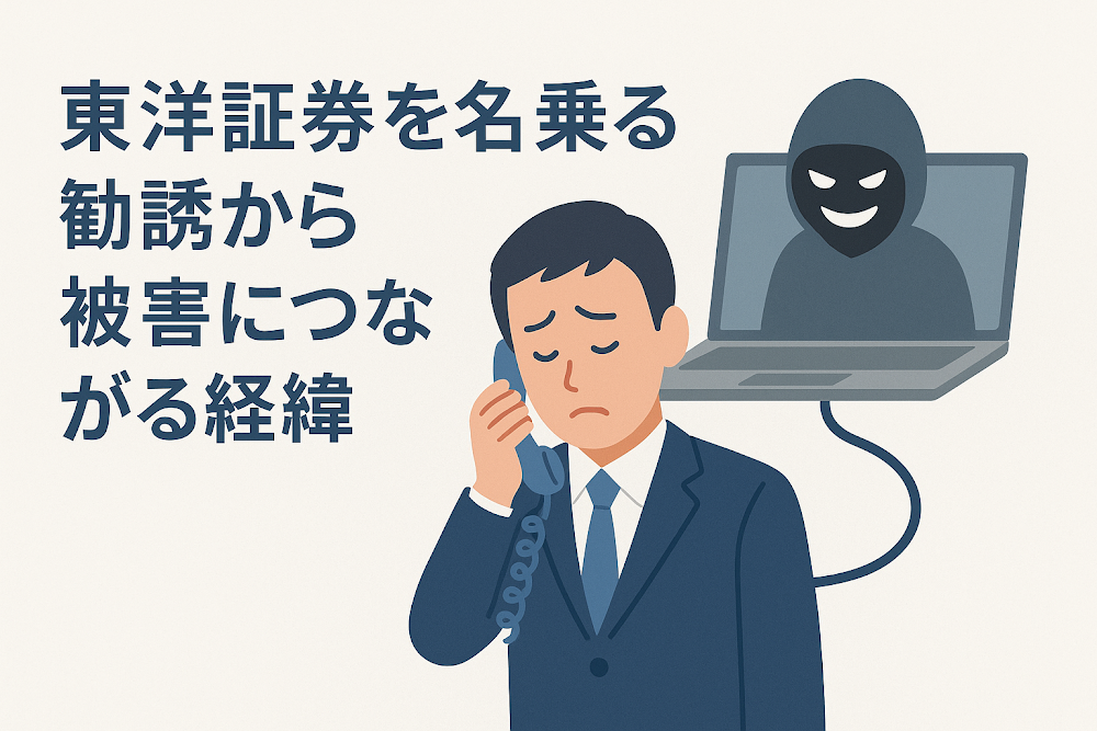 東洋証券を名乗る勧誘から被害につながる経緯