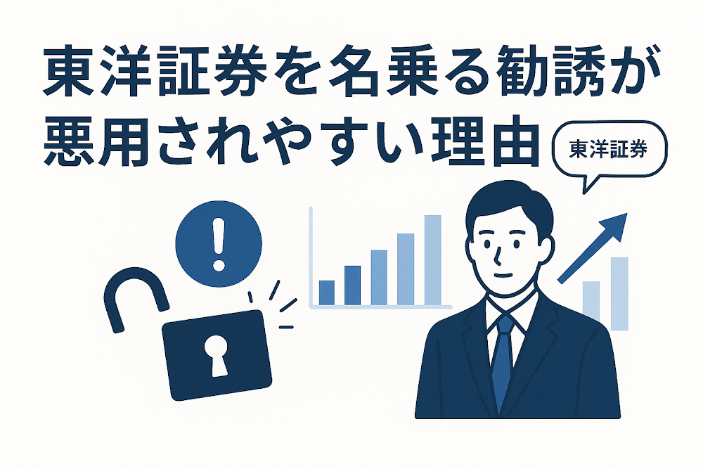 東洋証券を名乗る勧誘の構造が悪用されやすい理由