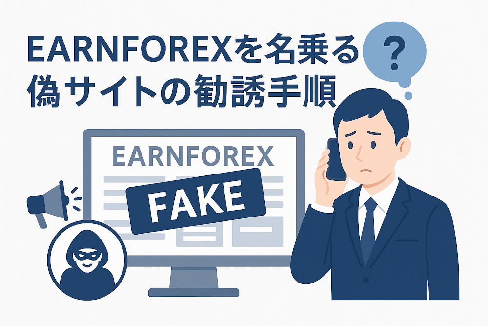 EARNFOREXを名乗る偽サイトの勧誘手順