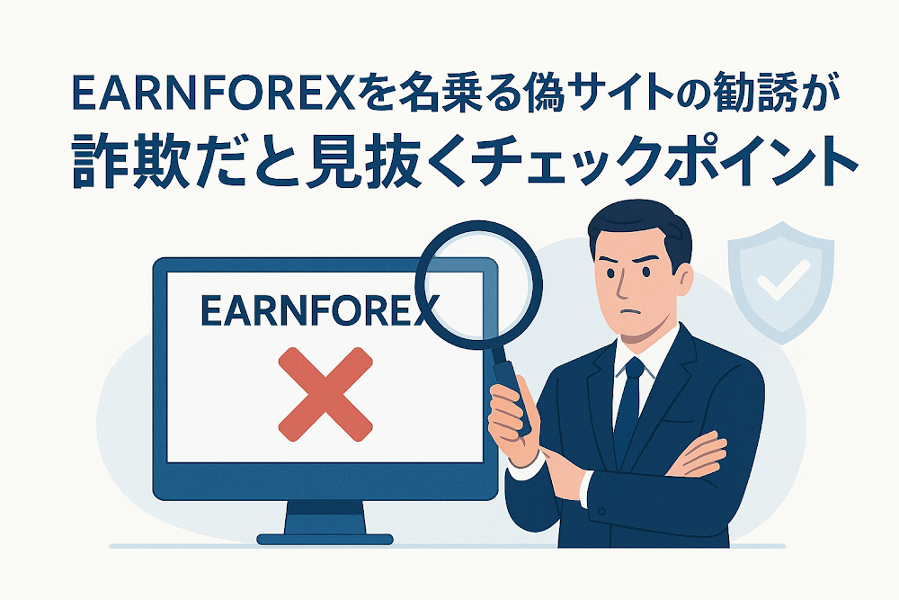 EARNFOREXを名乗る偽サイトの勧誘が詐欺だと見抜くチェックポイント