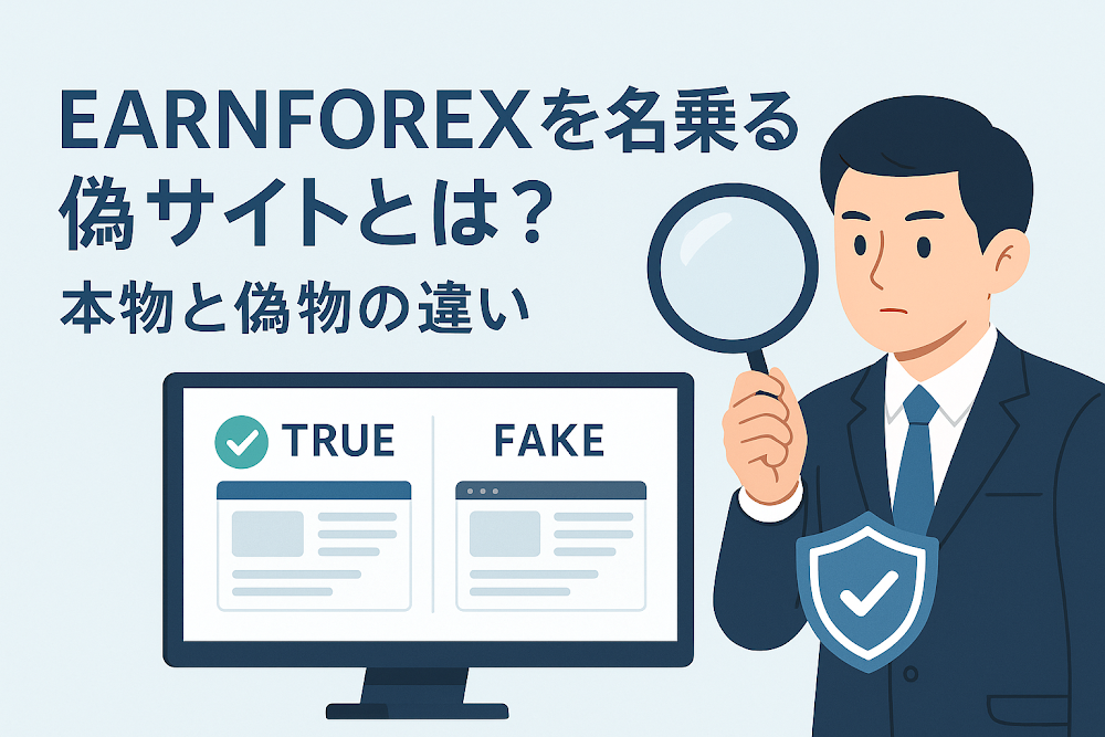 EARNFOREXを名乗る偽サイトとは?本物と偽物の違い