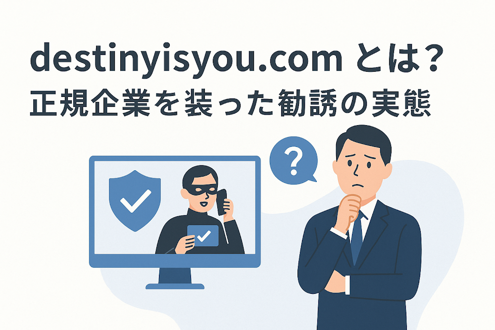destinyisyou.comとは？正規企業を装った勧誘の実態