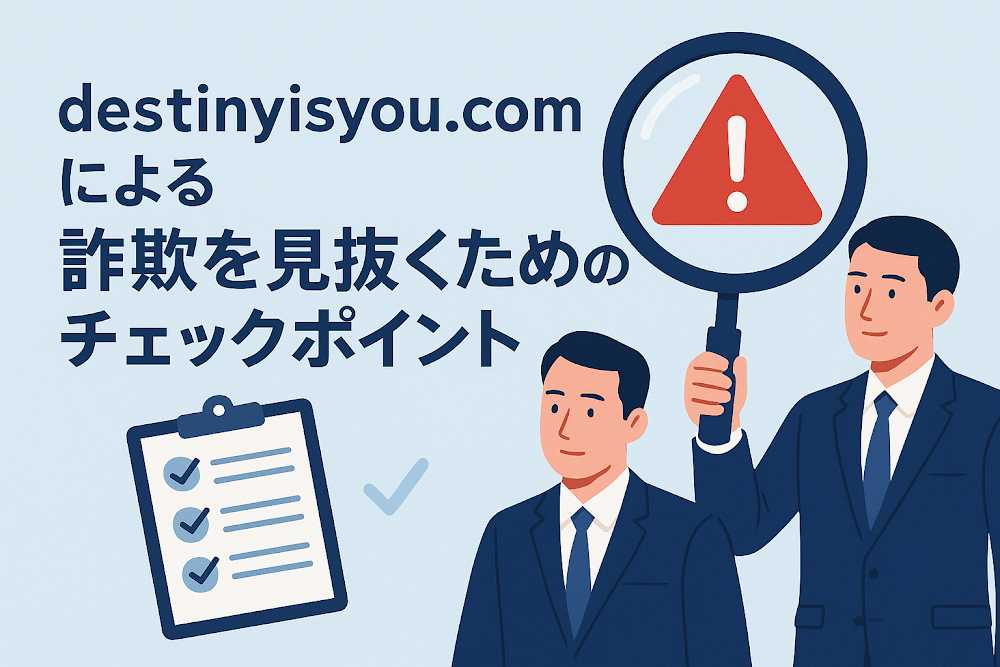 destinyisyou.comによる詐欺を見抜くためのチェックポイント