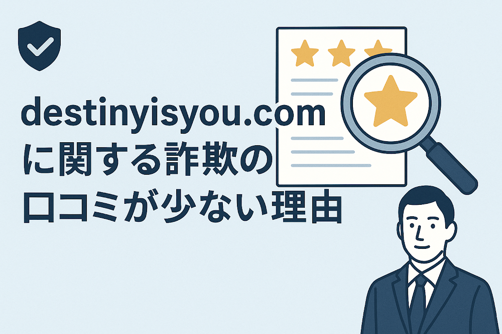 destinyisyou.comに関する詐欺の口コミが少ない理由
