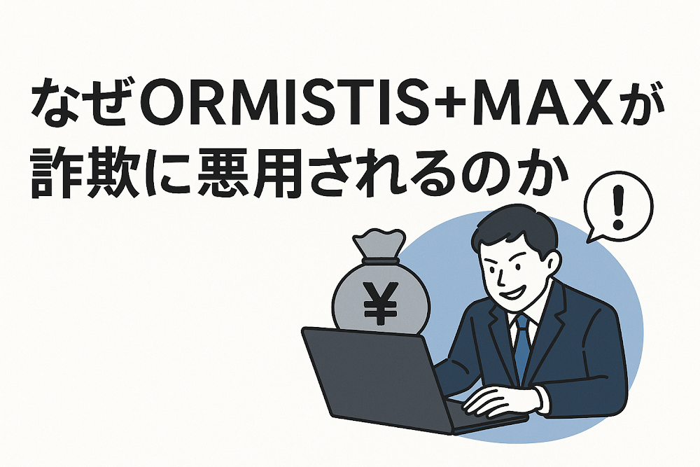 なぜORMISTIS+MAXが詐欺に悪用されるのか
