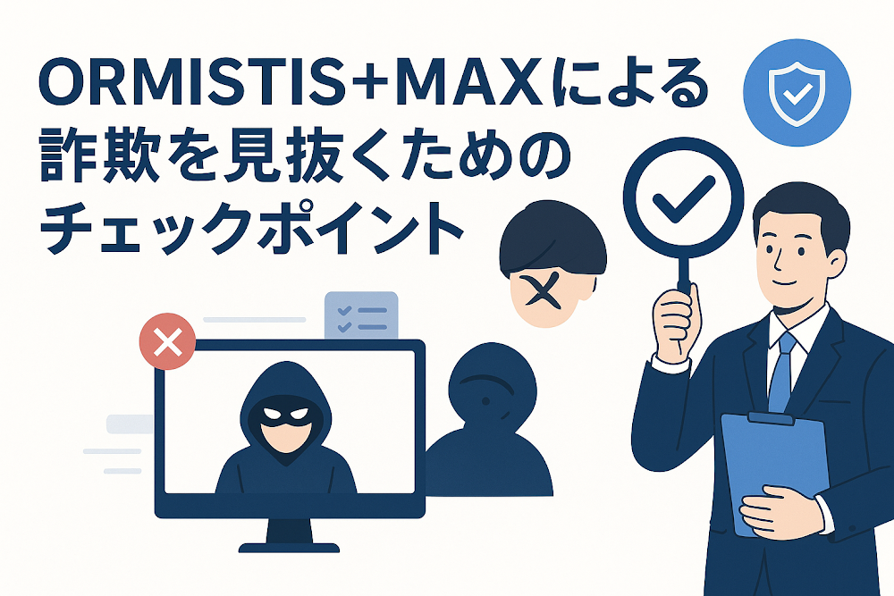 ORMISTIS+MAXによる詐欺を見抜くためのチェックポイント