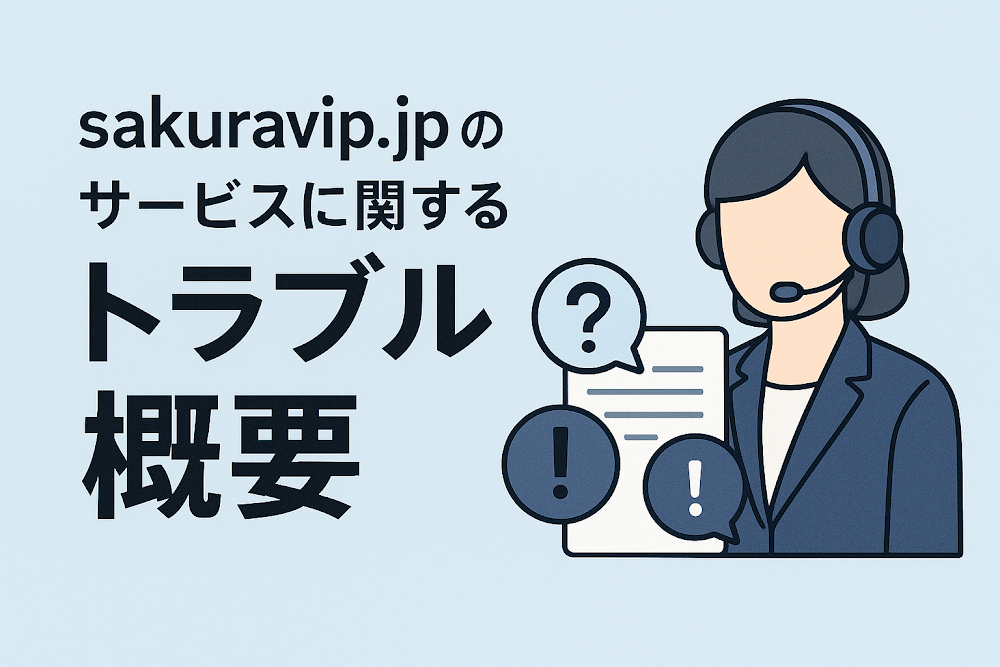 sakuravip.jpのサービスに関するトラブル概要