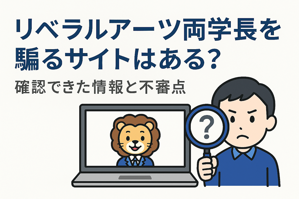リベラルアーツ両学長を騙るサイトはある？確認できた情報と不審点