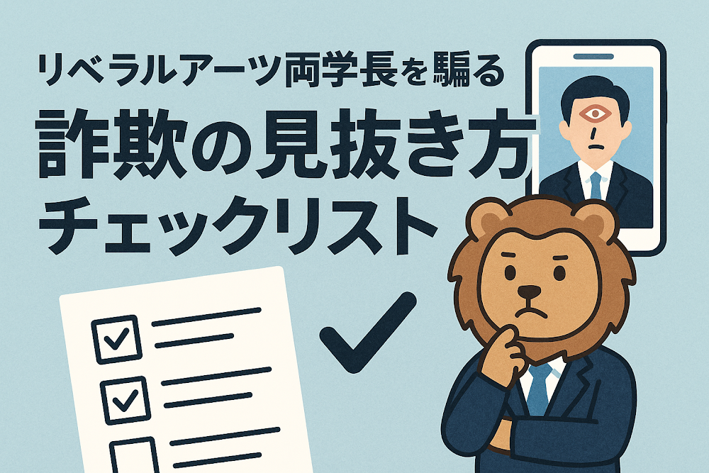 リベラルアーツ両学長を騙る詐欺の見抜き方チェックリスト