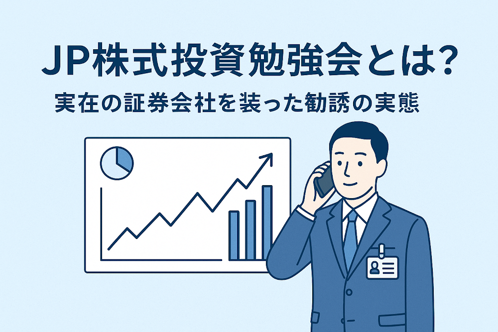 JP株式投資勉強会とは？実在の証券会社を装った勧誘の実態