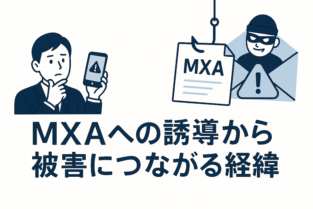 MXAへの誘導から被害につながる経緯