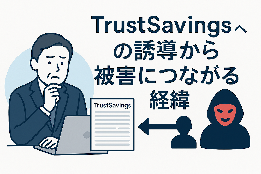 TrustSavingsへの誘導から被害につながる経緯