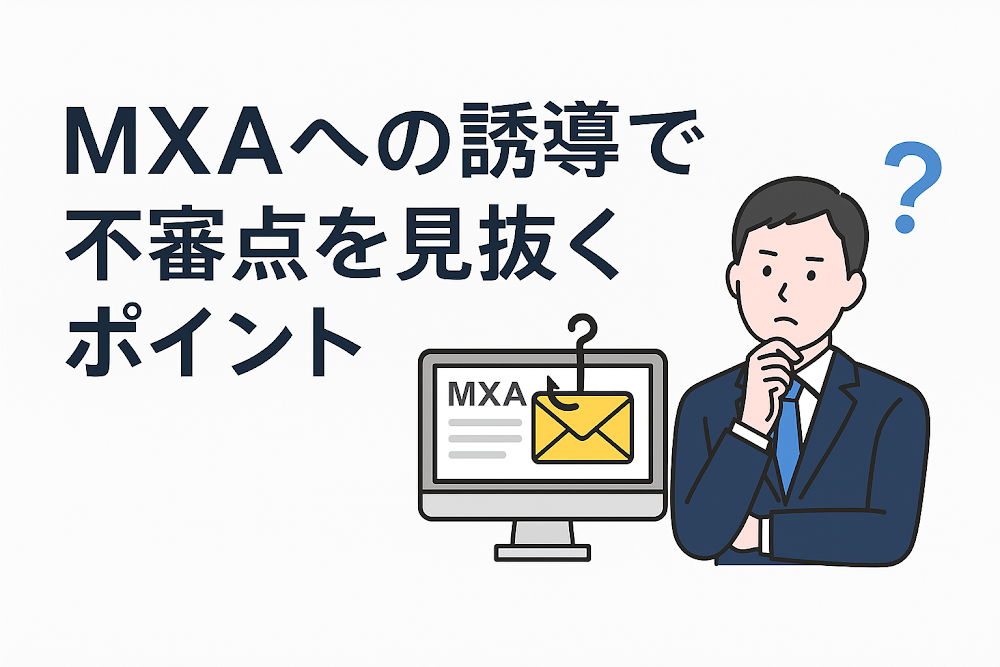 MXAへの誘導で不審点を見抜くポイント