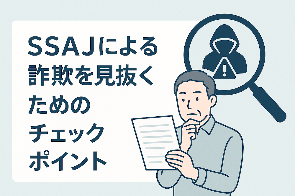 SSAJによる詐欺を見抜くためのチェックポイント