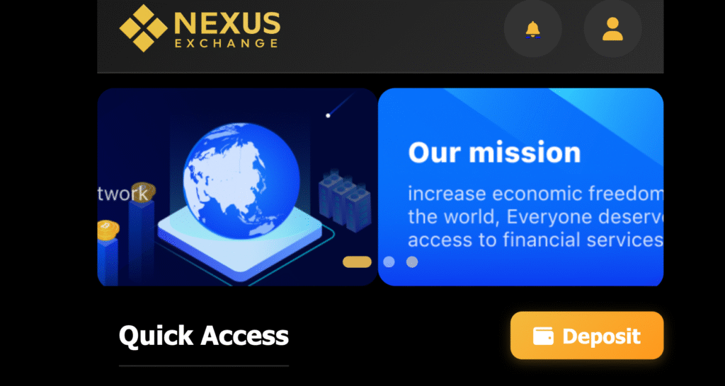 nexus-exchange.comサイトトップ