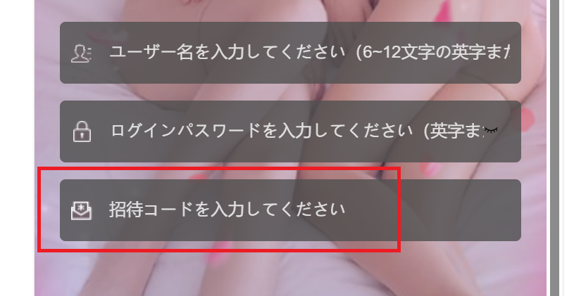 Little Devil登録時に招待コードの入力が必要