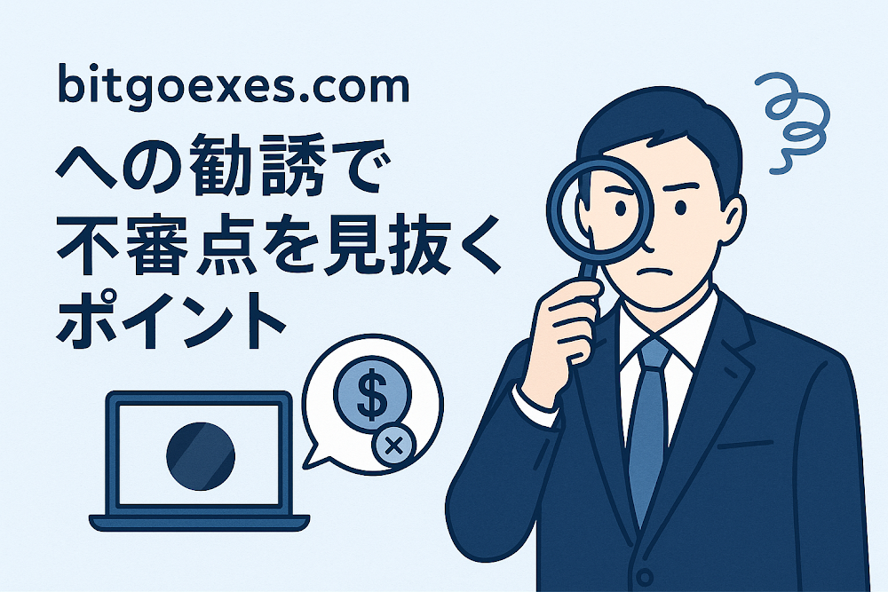 bitgoexes.comへの勧誘で不審点を見抜くポイント