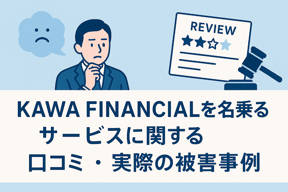KAWA FINANCIALを名乗るサービスに関する口コミ・実際の被害事例