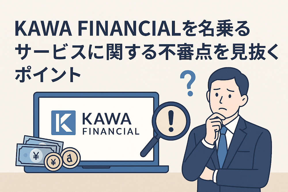 KAWA FINANCIALを名乗るサービスに関する不審点を見抜くポイント