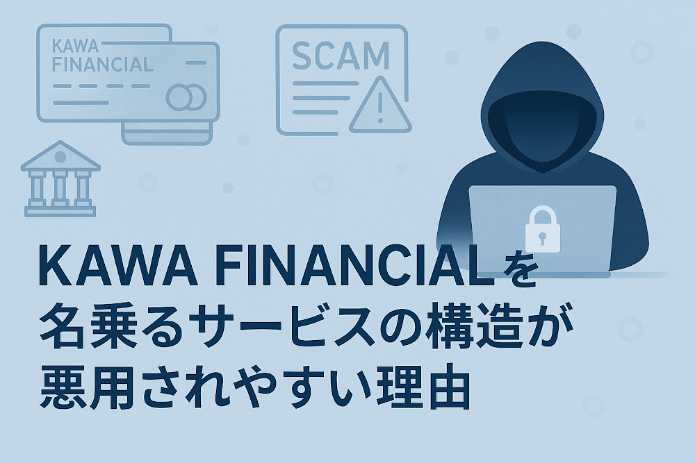 KAWA FINANCIALを名乗るサービスの構造が悪用されやすい理由