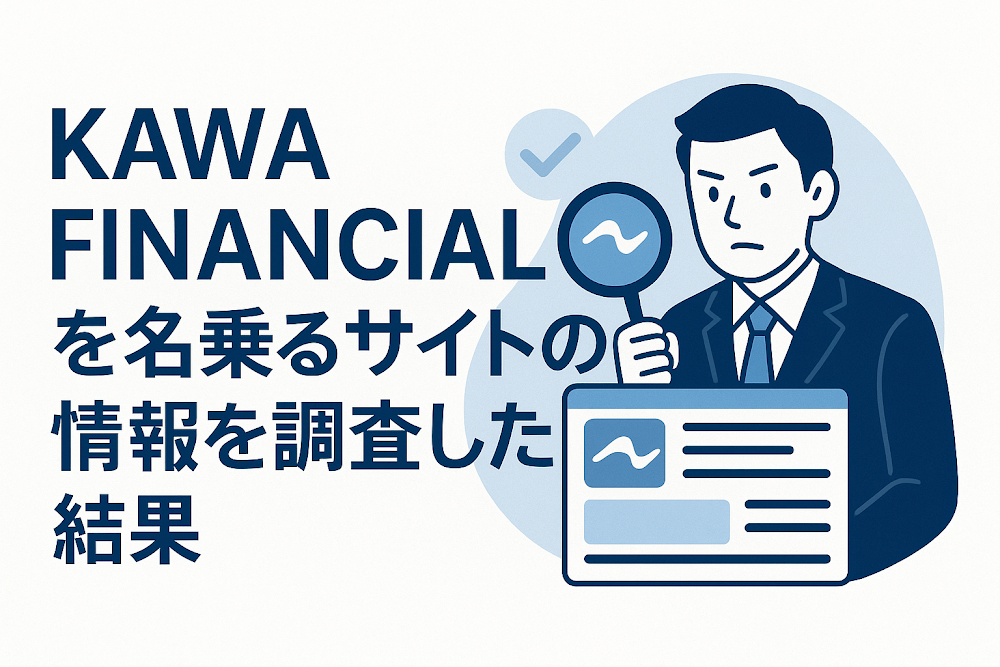 KAWA FINANCIALを名乗るサイトの情報を調査した結果