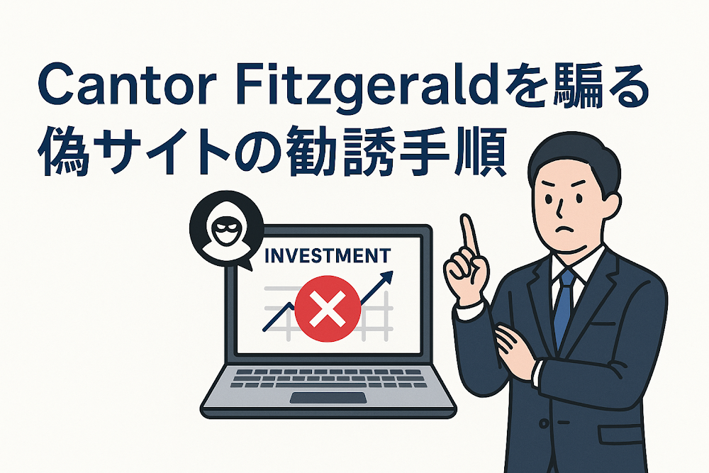 Cantor Fitzgeraldを騙る偽サイトの勧誘手順
