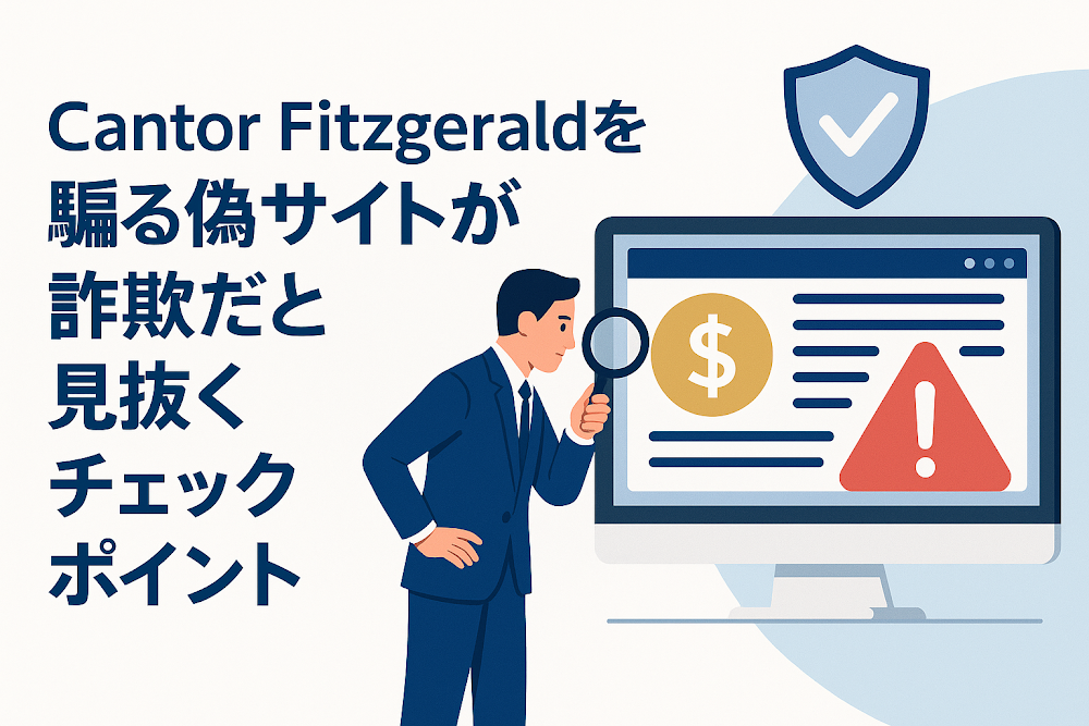 Cantor Fitzgeraldを騙る偽サイトが詐欺だと見抜くチェックポイント