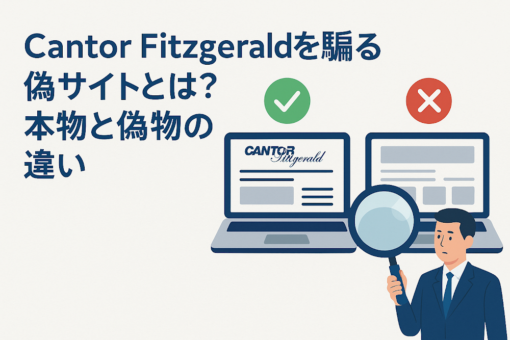 Cantor Fitzgeraldを騙る偽サイトとは?本物と偽物の違い