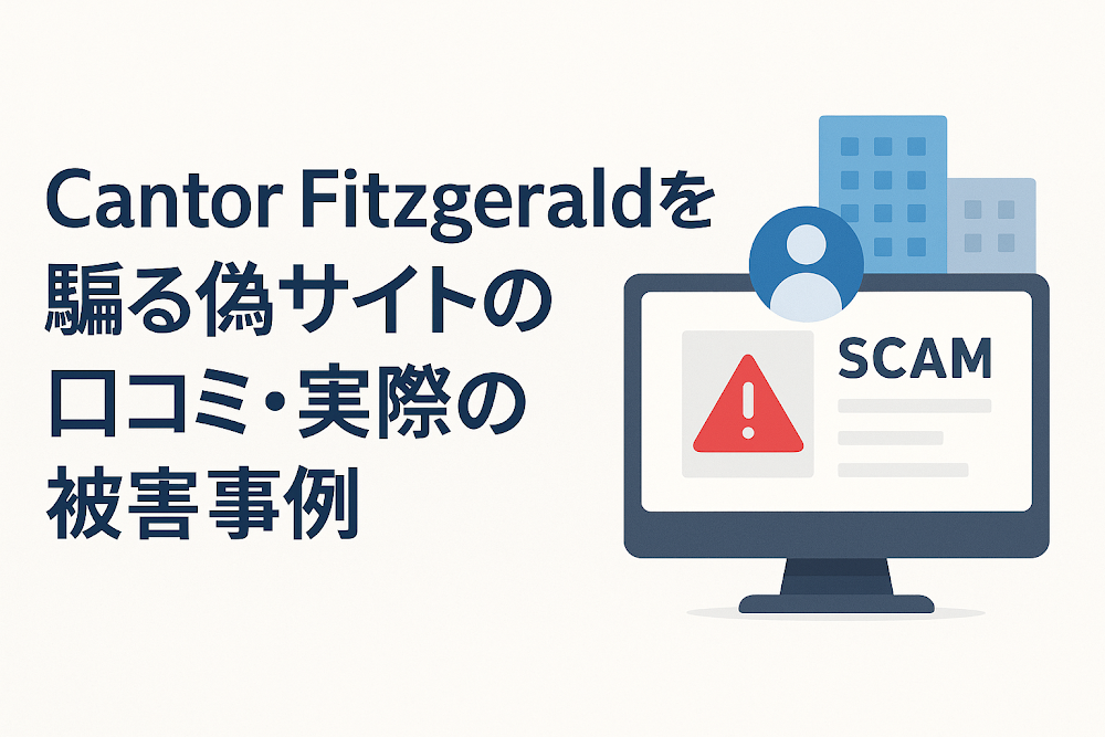 Cantor Fitzgeraldを騙る偽サイトの口コミ・実際の被害事例