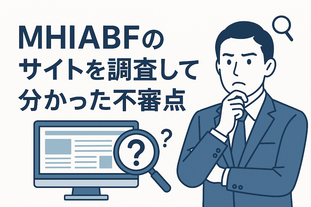 MHIABFのサイトを調査して分かった不審点