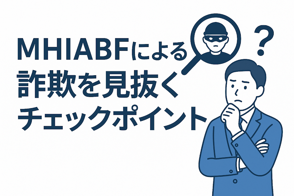 MHIABFによる詐欺を見抜くチェックポイント