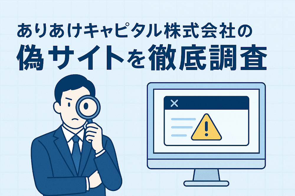 ありあけキャピタル株式会社の偽サイトを徹底調査