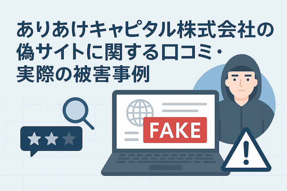 ありあけキャピタル株式会社の偽サイトに関する口コミ・実際の被害事例