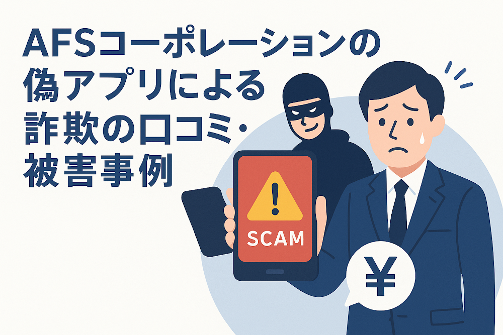 AFSコーポレーションの偽アプリによる詐欺の口コミ・被害事例