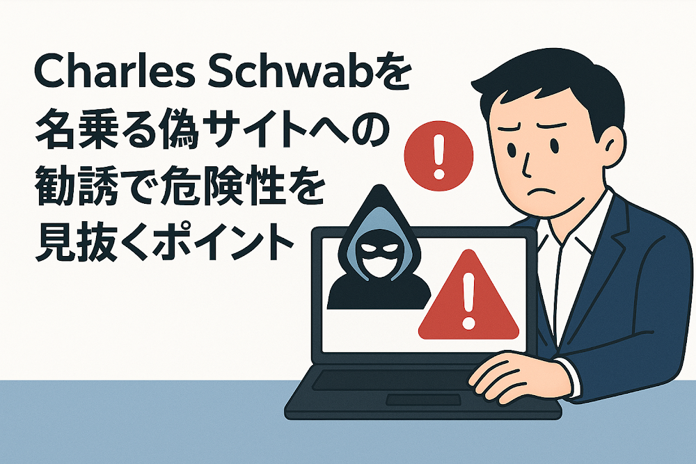 Charles Schwabを名乗る偽サイトへの勧誘で危険性を見抜くポイント