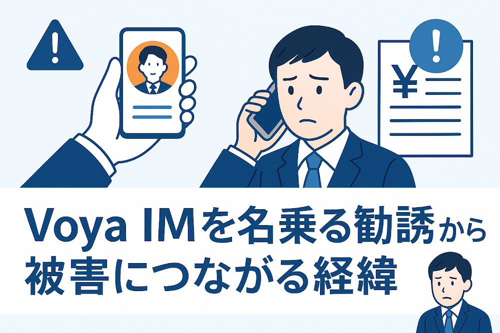 Voya IMを名乗る勧誘から被害につながる経緯