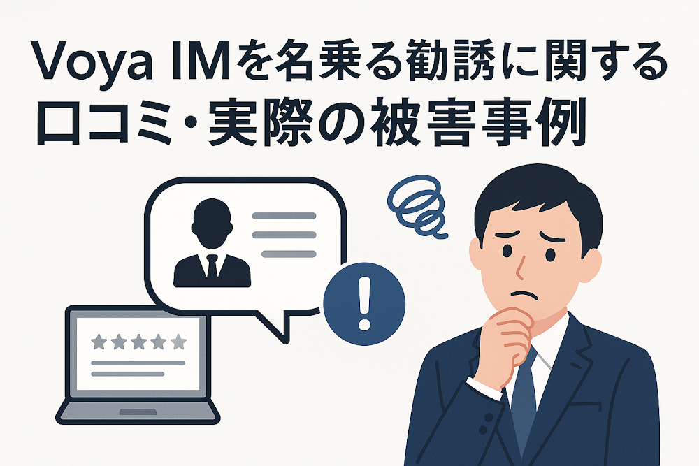 Voya IMを名乗る勧誘に関する口コミ・実際の被害事例