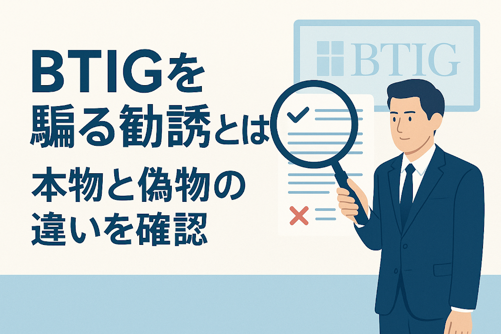 BTIGを騙る勧誘とは？本物と偽物の違いを確認