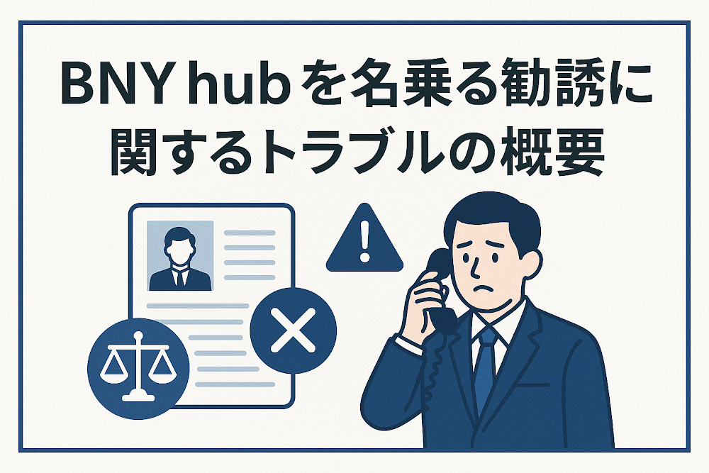 BNY hubを名乗る勧誘に関するトラブルの概要