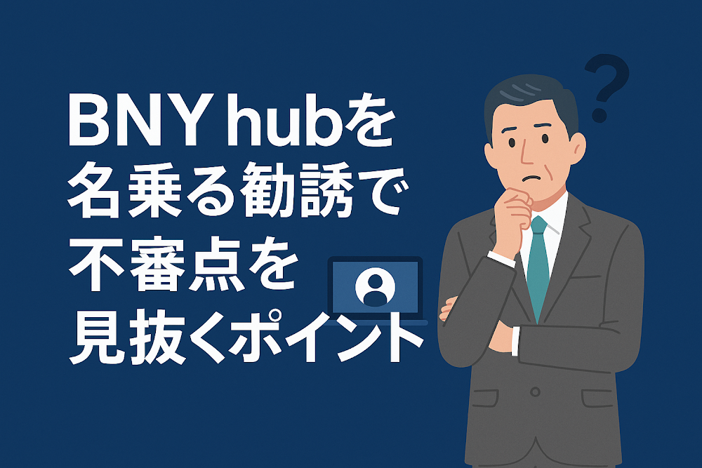 BNY hubを名乗る勧誘で不審点を見抜くポイント