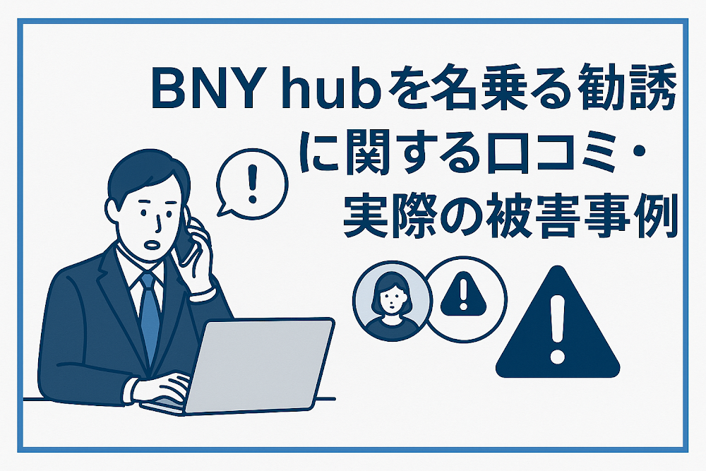 BNY hubを名乗る勧誘に関する口コミ・実際の被害事例
