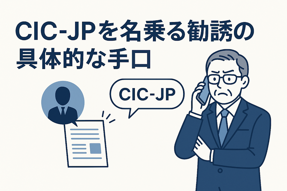 CIC-JPを名乗る勧誘の具体的な手口