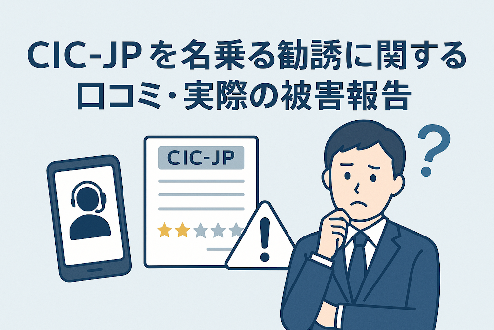 CIC-JPを名乗る勧誘に関する口コミ・実際の被害報告